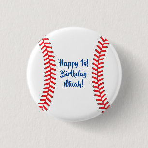 Baseball Cute Sports Kid's Birthday Party 3 Cm Round Badge