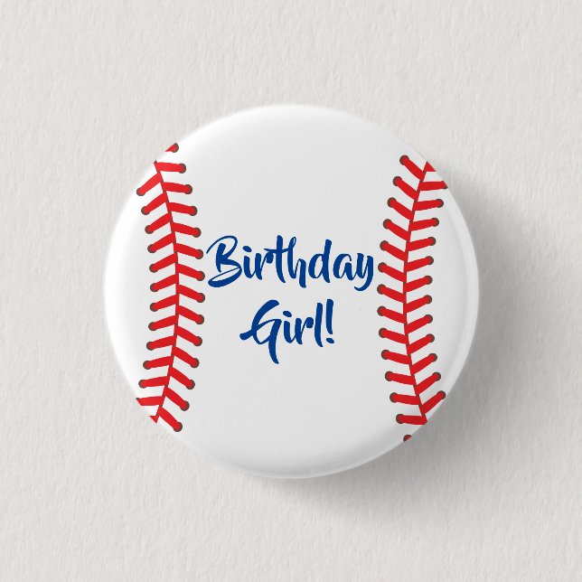 Baseball Cute Sports Kid's Birthday Party 3 Cm Round Badge (Front)