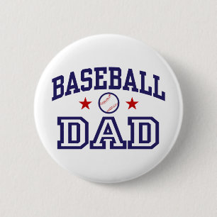Baseball Dad 6 Cm Round Badge