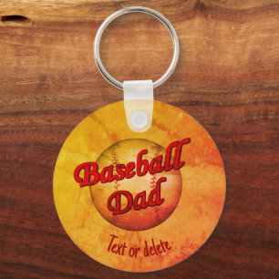 Baseball Dad Cute Personalised   Key Ring