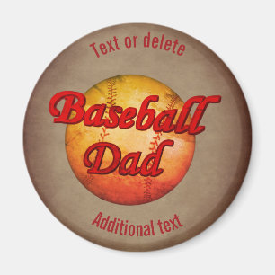 Baseball Dad Cute Personalized Magnet