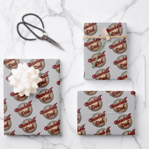 Baseball Dad Cute  Wrapping Paper Sheet