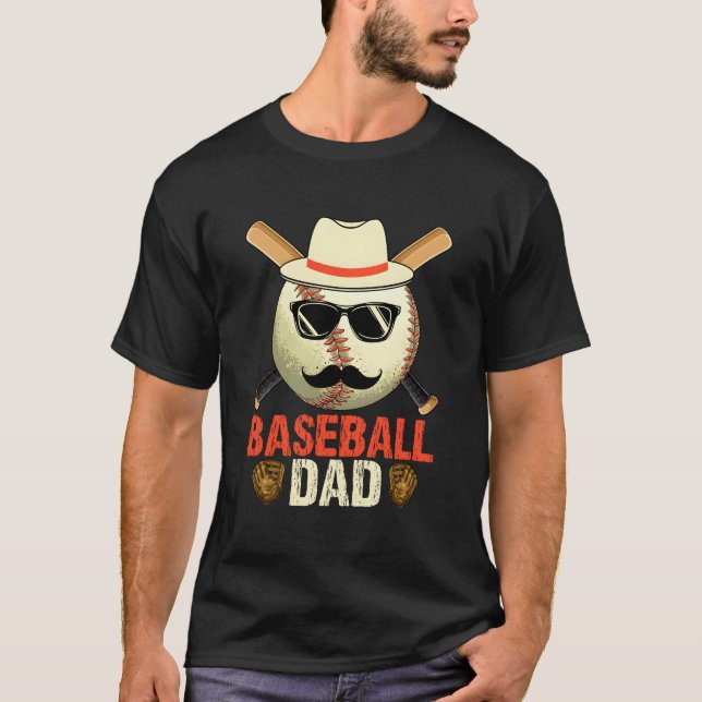 Baseball Dad Daddy Papa Father'S Day From Daughter T-Shirt (Front)