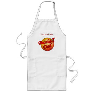 Baseball Dad Design Personalised Long Apron