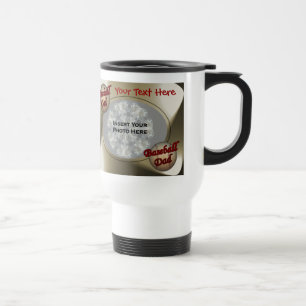Baseball Dad Design Photo Travel Mug