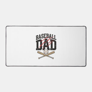 Baseball Dad Distressed Vintage Engraving Shirt De Desk Mat
