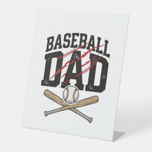 Baseball Dad Distressed Vintage Engraving Shirt De Pedestal Sign