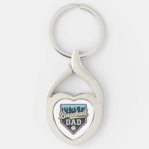 Baseball Dad Drippy Home Plate Vintage Vector Desi Key Ring