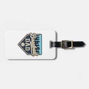 Baseball Dad Drippy Home Plate Vintage Vector Desi Luggage Tag