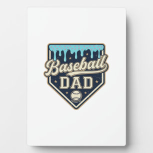 Baseball Dad Drippy Home Plate Vintage Vector Desi Plaque