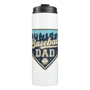 Baseball Dad Drippy Home Plate Vintage Vector Desi Thermal Tumbler