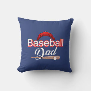 Baseball dad family sports modern text graphic cushion