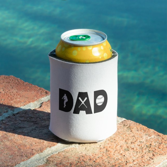 Baseball Dad Father's Day Baseball Player Gift  Can Cooler (In Situ Pool)