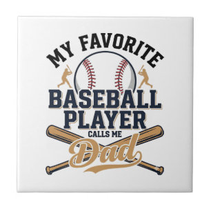 Baseball Dad Favourite Player Vintage Shirt Design Tile