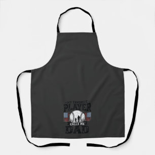 Baseball Dad Favourite Player Vintage Vector Desig Apron
