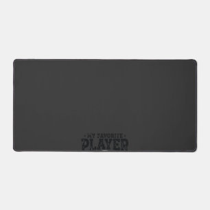 Baseball Dad Favourite Player Vintage Vector Desig Desk Mat