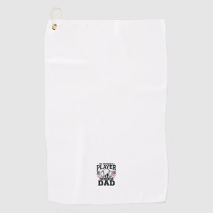 Baseball Dad Favourite Player Vintage Vector Desig Golf Towel