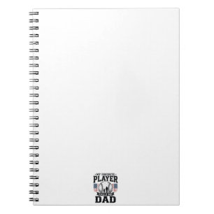 Baseball Dad Favourite Player Vintage Vector Desig Notebook