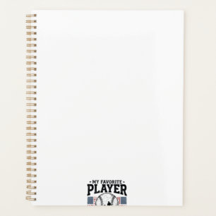 Baseball Dad Favourite Player Vintage Vector Desig Planner