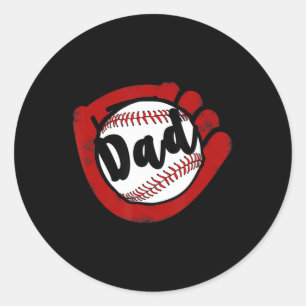 Baseball Dad for Baseball Softball Mom Classic Round Sticker