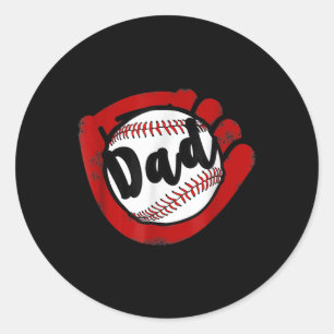 Baseball Dad For Baseball Softball Mum Classic Round Sticker