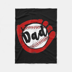 Baseball Dad For Baseball Softball Mum Fleece Blanket