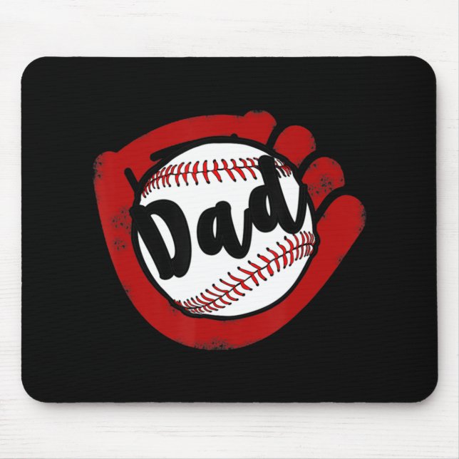 Baseball Dad  for Baseball Softball Mum  Mouse Mat (Front)