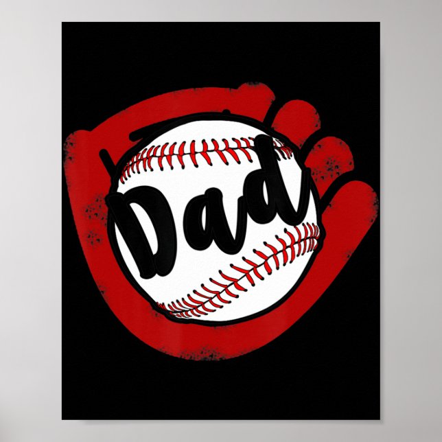 Baseball Dad  for Baseball Softball Mum  Poster (Front)