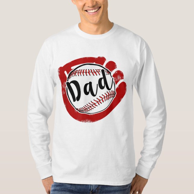 Baseball Dad for Baseball Softball Mum T-Shirt (Front)