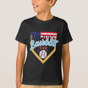 Baseball Dad Ice Cream Drip Funny Baseball Fathers T-Shirt