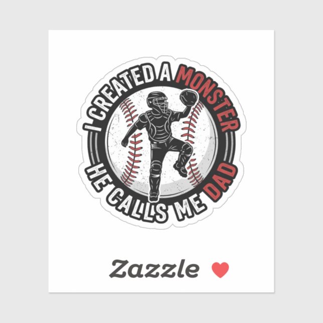 Baseball Dad Monster Vintage Catcher Shirt Design_ (Sheet)