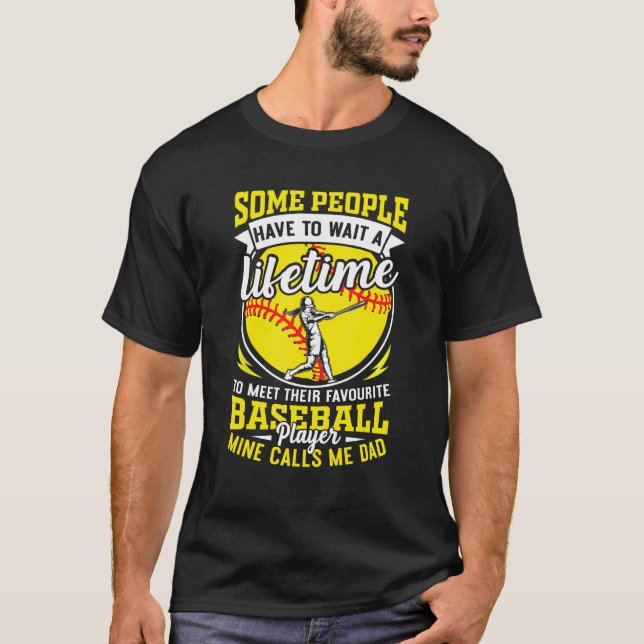 Baseball dad my favorite player calls me dad girls T-Shirt (Front)