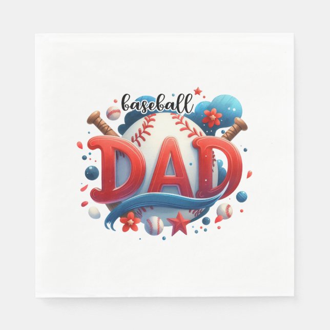 Baseball Dad Napkin (Front)