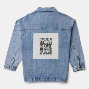 Baseball Dad Number 1 Fan Vintage Shirt Design_1 Denim Jacket