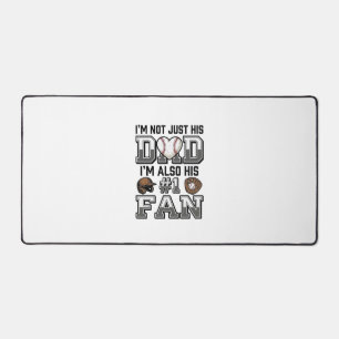 Baseball Dad Number 1 Fan Vintage Shirt Design_1 Desk Mat