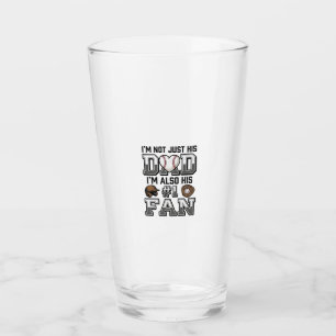 Baseball Dad Number 1 Fan Vintage Shirt Design_1 Glass