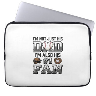 Baseball Dad Number 1 Fan Vintage Shirt Design_1 Laptop Sleeve