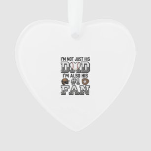 Baseball Dad Number 1 Fan Vintage Shirt Design_1 Ornament
