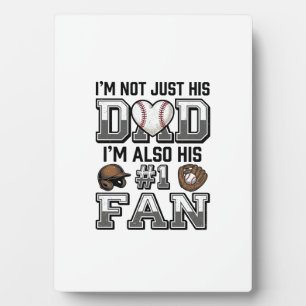 Baseball Dad Number 1 Fan Vintage Shirt Design_1 Plaque