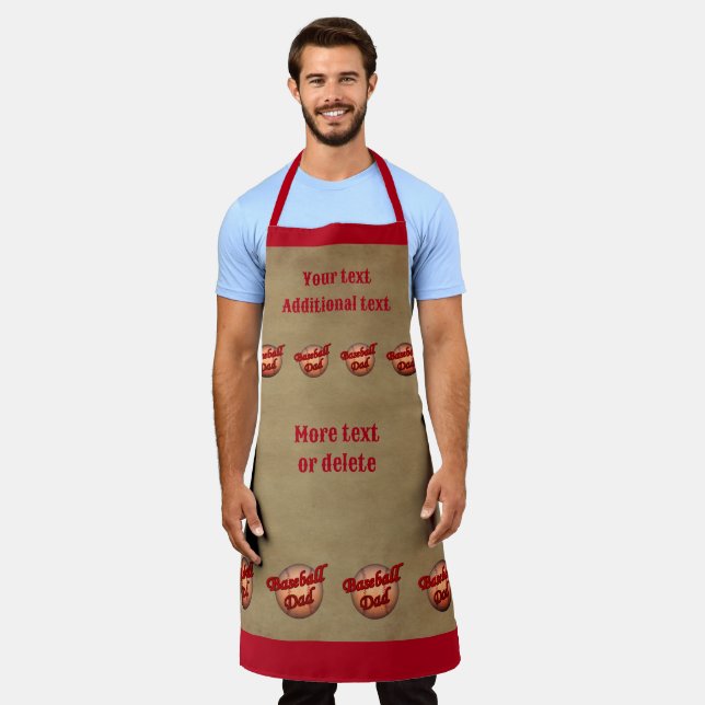 Baseball Dad Personalised Apron (Worn)