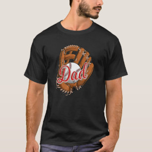 Baseball Dad Softball Sport Player Daddy Papa T-Shirt