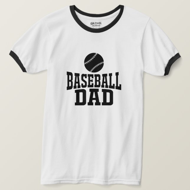 Baseball Dad T-Shirt Custom Baseball Tee for Dad (Design Front)