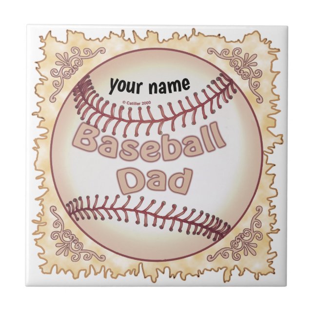 Baseball Dad  Tile (Front)
