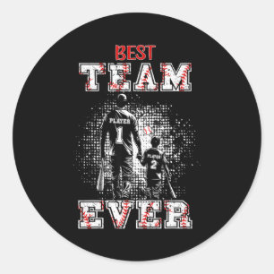Baseball Dad U2013 Best Team Ever U2013 Father S D Classic Round Sticker