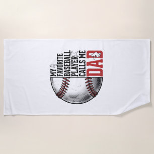 Baseball Dad Vintage Engraving Graphic T-Shirt_1 Beach Towel
