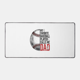 Baseball Dad Vintage Engraving Graphic T-Shirt_1 Desk Mat