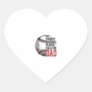 Baseball Dad Vintage Engraving Graphic T-Shirt_1 Heart Sticker
