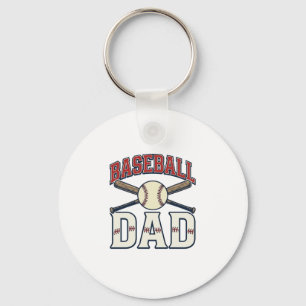 Baseball Dad Vintage Engraving Shirt Design_1 Key Ring