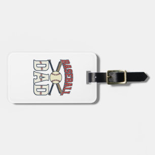 Baseball Dad Vintage Engraving Shirt Design_1 Luggage Tag