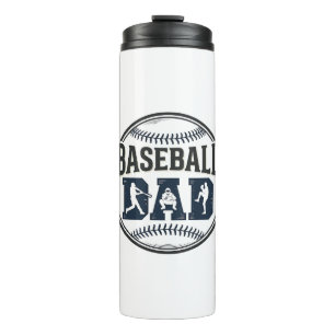 Baseball Dad Vintage Engraving Shirt Design_1 Thermal Tumbler